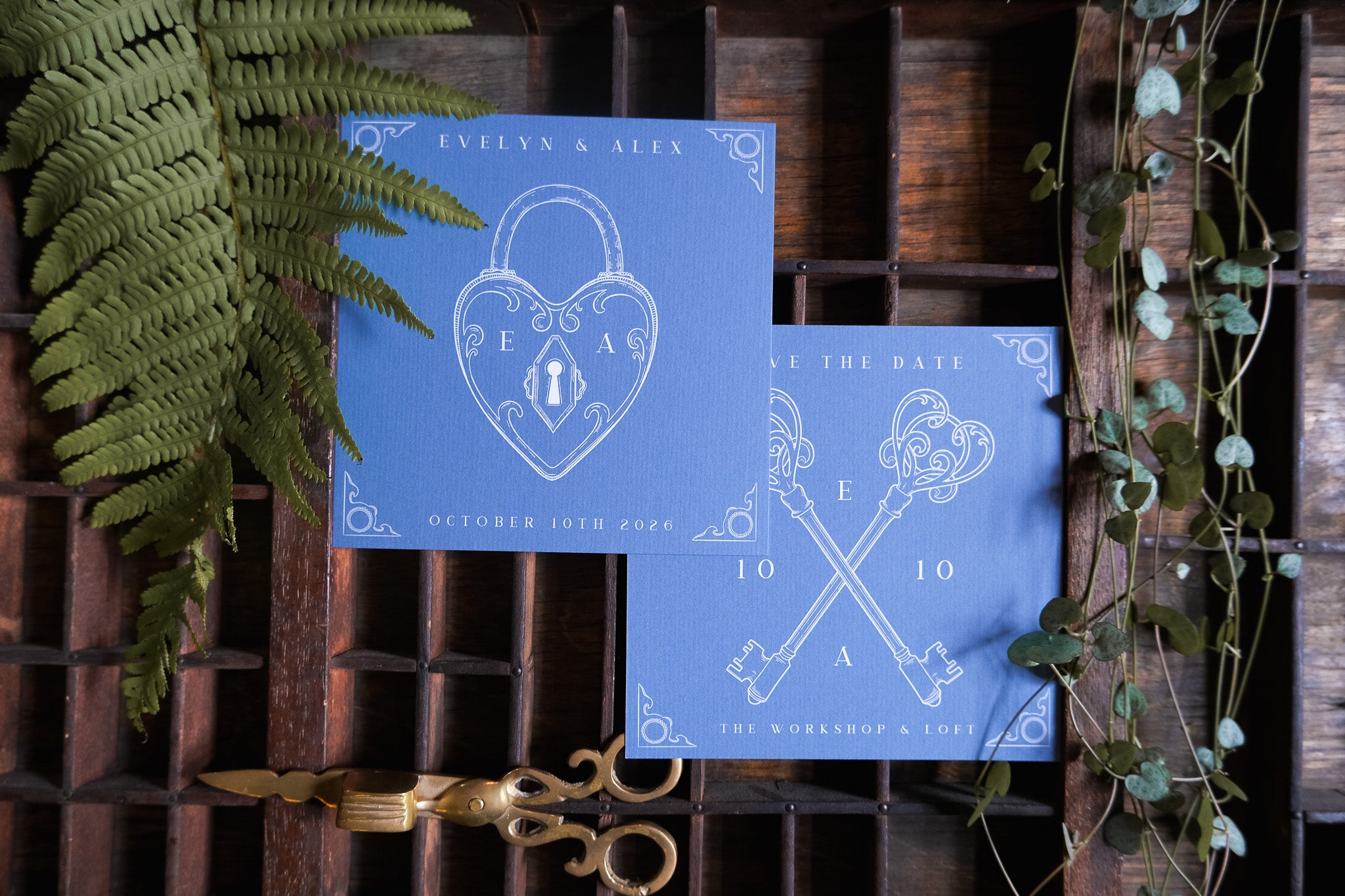 Lock & Key Save The Date Card