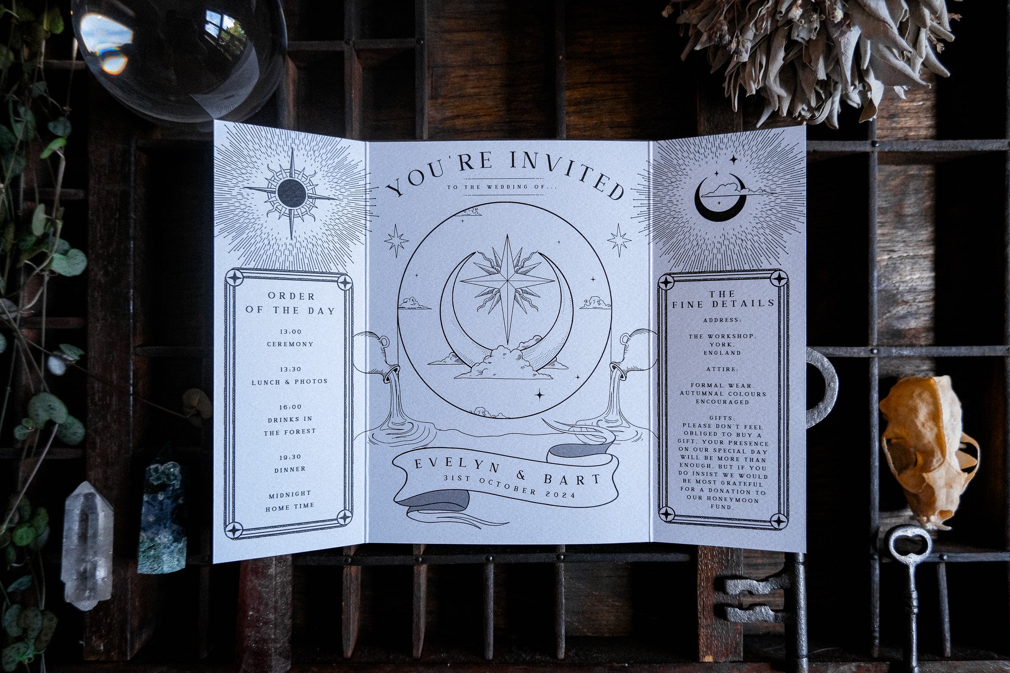 'Ace of Cups' Gatefold Wedding Invitation