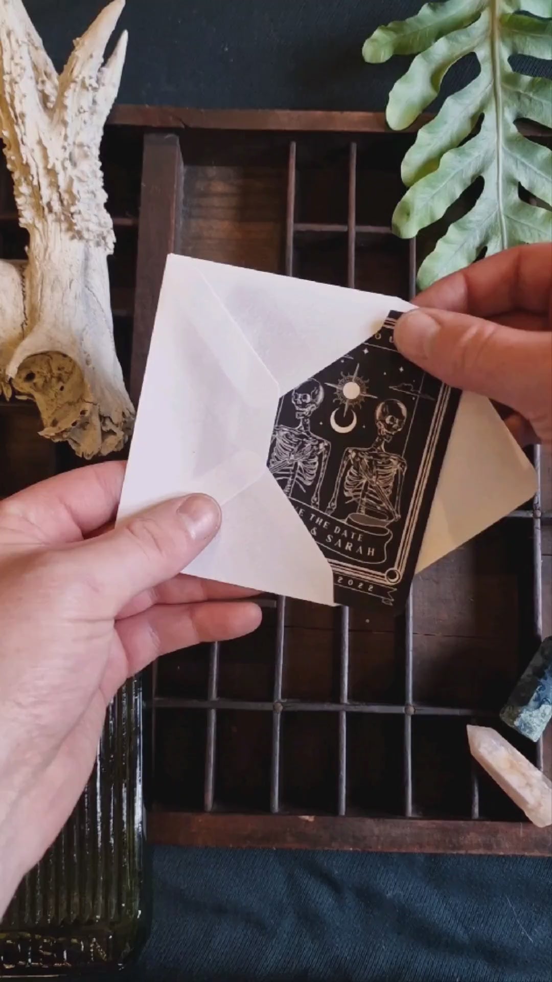 'Til Death Do Us Part' Tarot Save The Date Magnet & RSVP Card