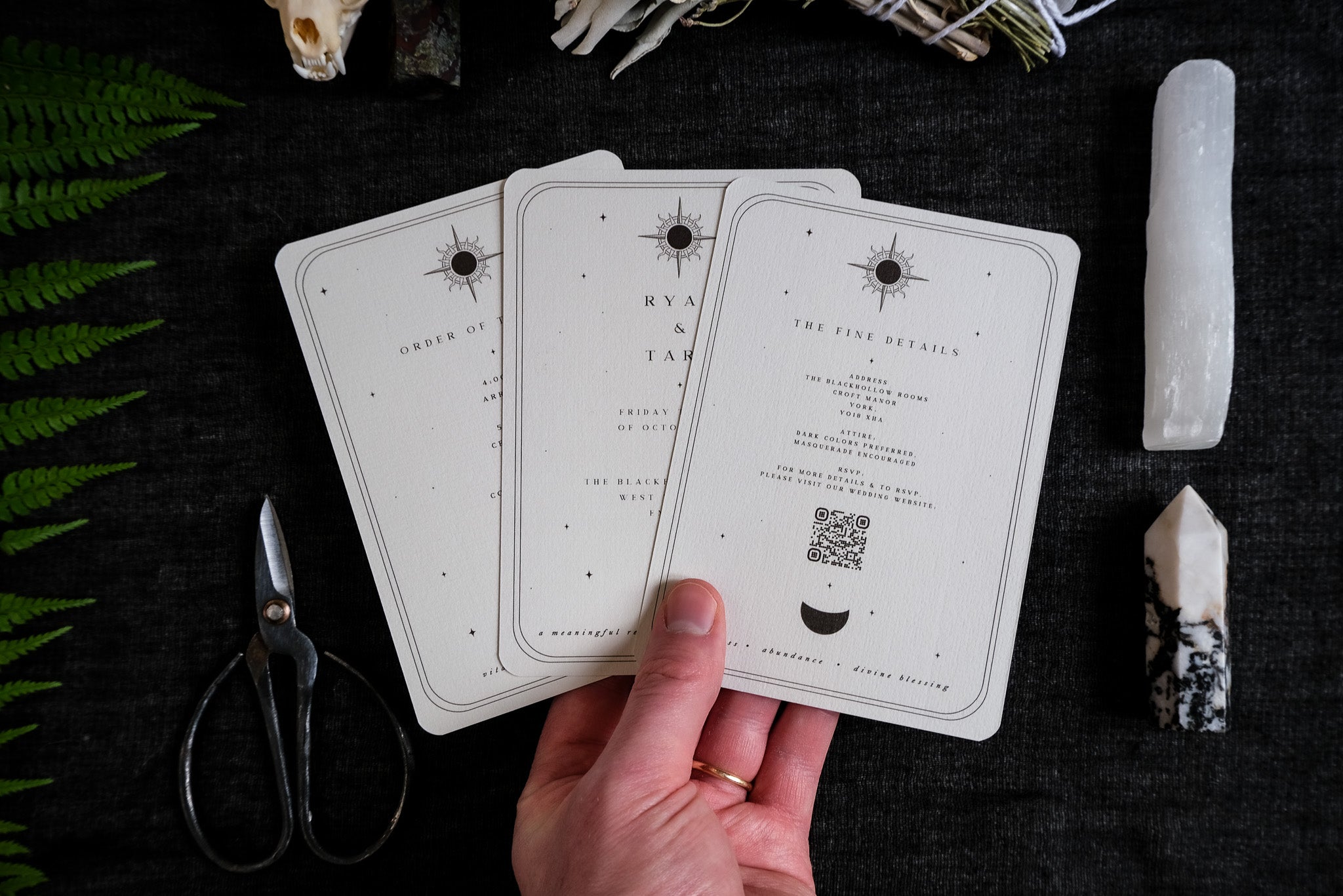 Tarot Card Spread 3-Piece Invitation Suite