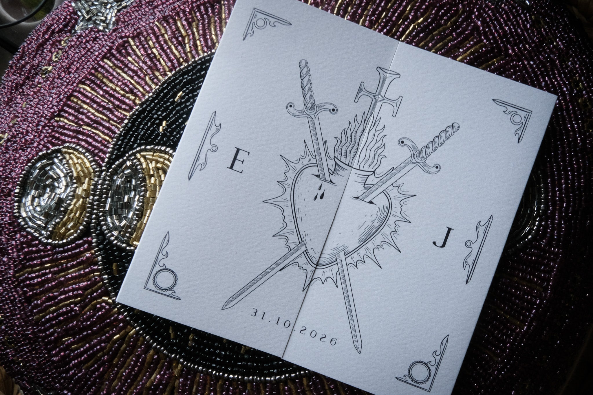 'Star-Crossed Lovers' Gatefold Wedding Invitations