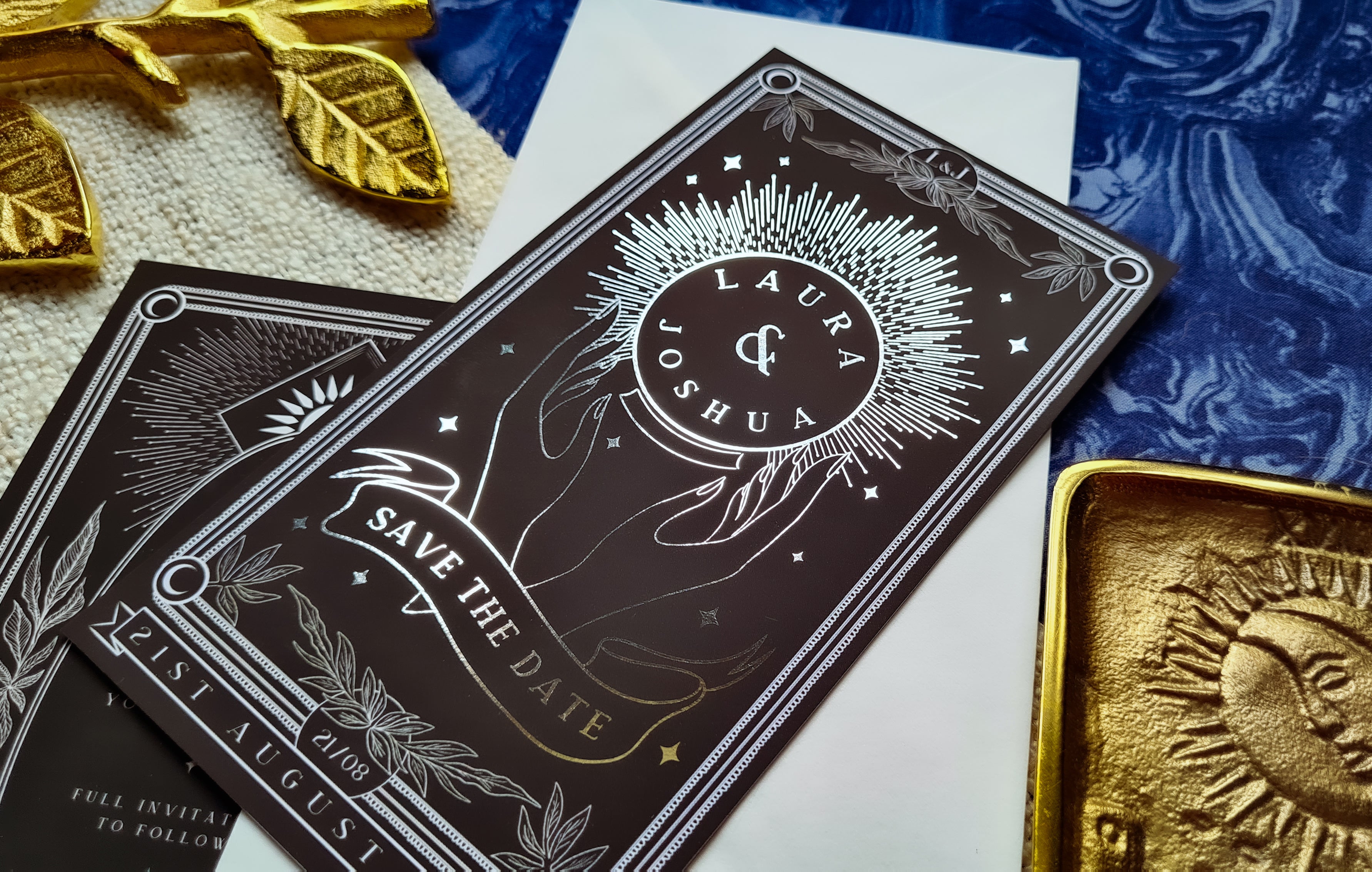 'Crystal Ball' Foiled Tarot Card Save The Date