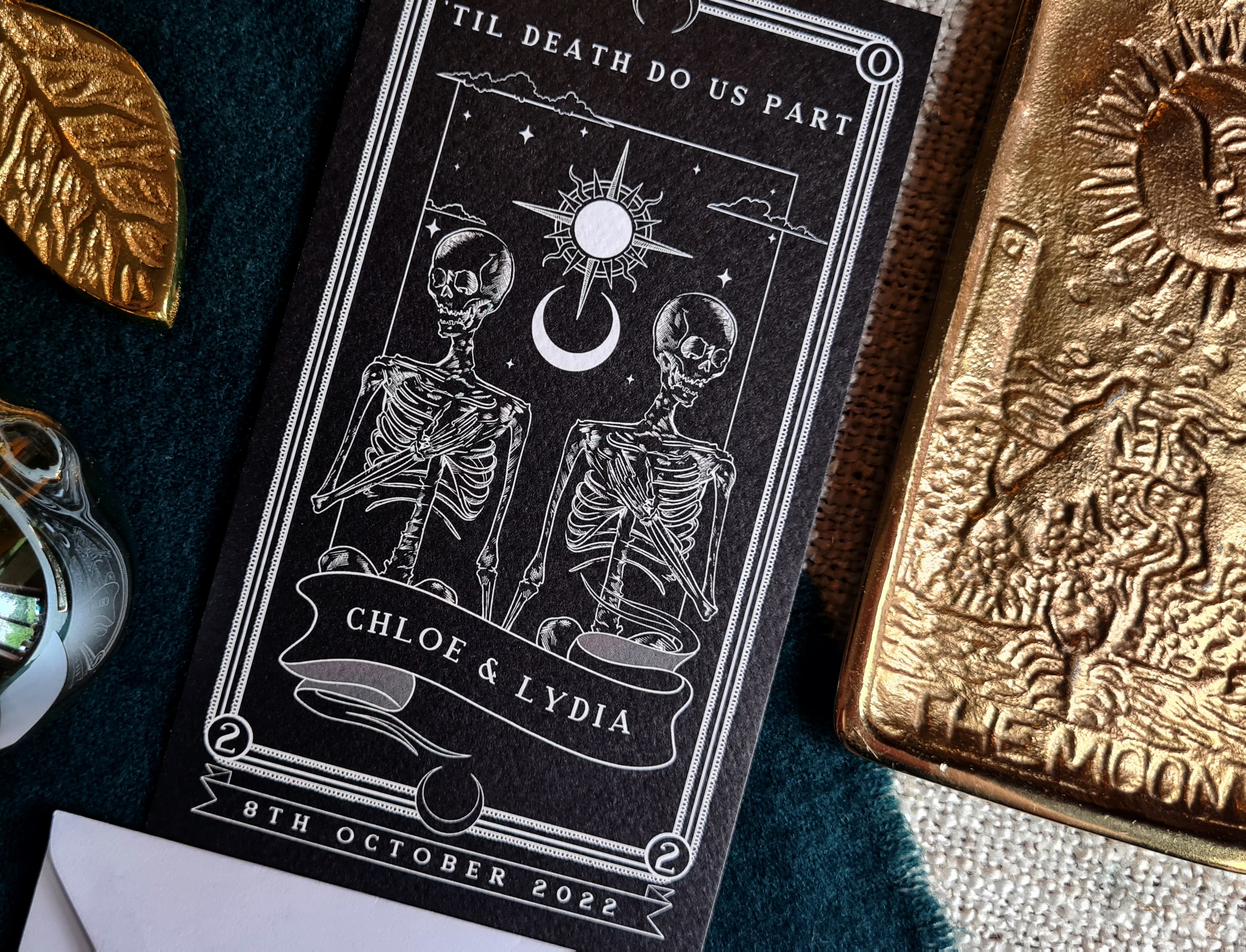 'Til Death Do Us Part' Tarot Save The Date Card